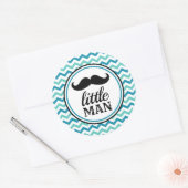 Stickers Baby shower Little Man Mustache - LM (Enveloppe)