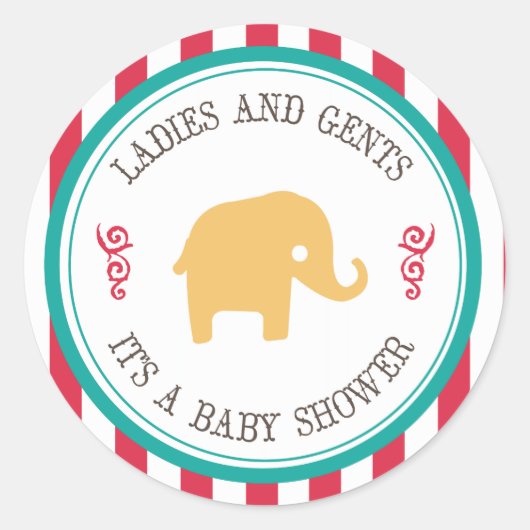 Stickers Baby shower Little Peanut Circus (Devant)