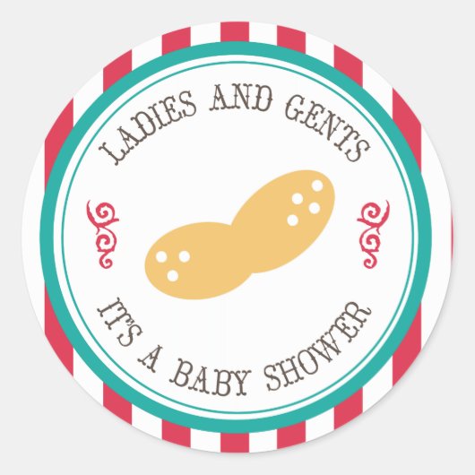 Stickers Baby shower Little Peanut Circus (Devant)