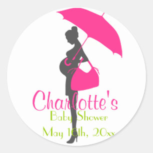 Stickers Baby shower Magenta Silhouette