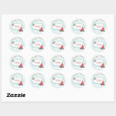 Stickers Baby shower Merci (Feuille)