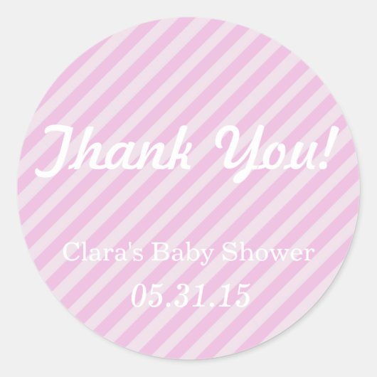 Stickers Baby shower Merci (Devant)