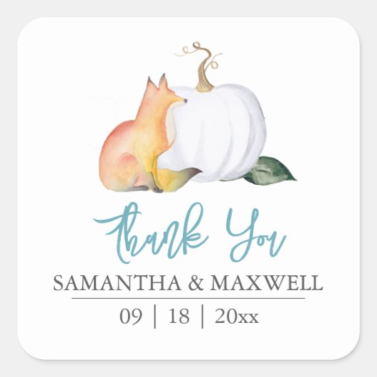 Stickers baby shower Merci bois mignon (Devant)