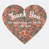 Stickers Baby shower Merci de fraises (Devant)