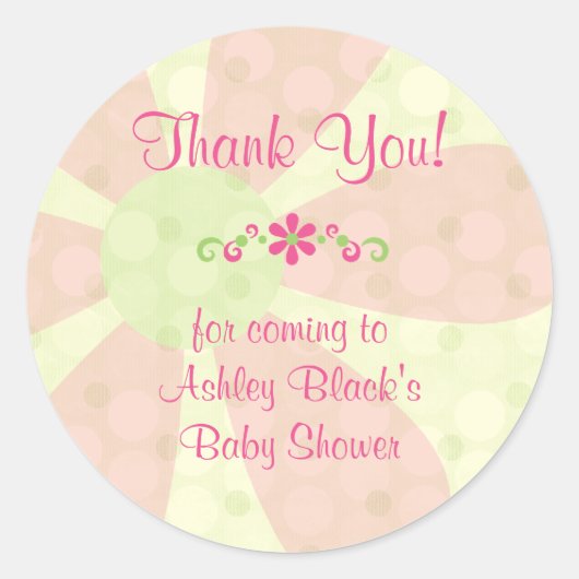 Stickers baby shower Merci Favor (Devant)