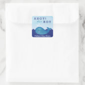 Stickers Baby shower Nautique | Baleine bleue (Sac)