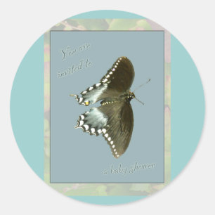 Stickers Baby shower papillon