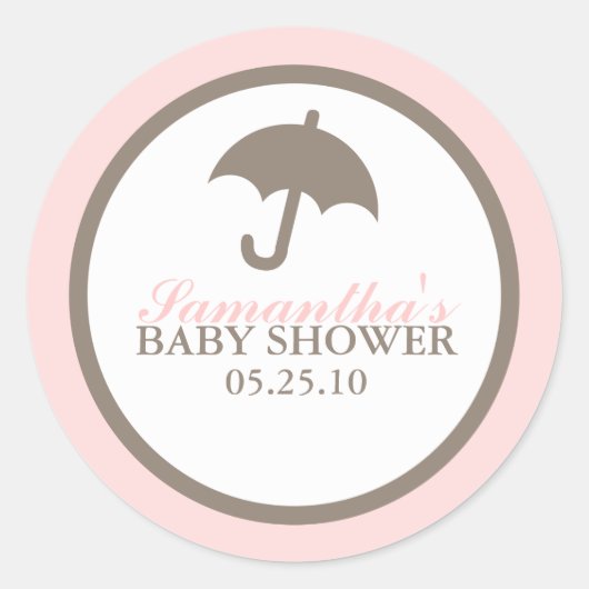 Stickers Baby shower parapluie (Devant)