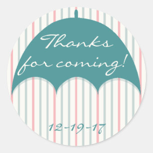 Stickers baby shower "Parapluie" 1 1/2" ou 3"