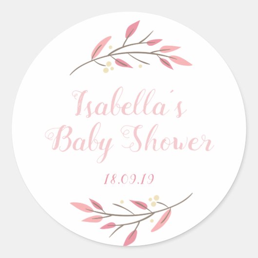 Stickers Baby shower personnalisés (Devant)