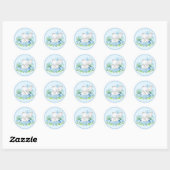 Stickers Baby shower petit éléphant (Feuille)