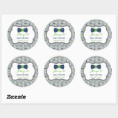 Stickers Baby shower petit homme, Bleu, Vert, Gris (Feuille)