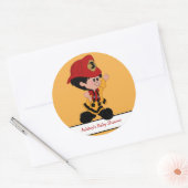 Stickers Baby shower petit pompier (Enveloppe)