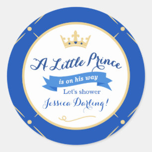 Stickers Baby shower Petit Prince   Royal Blue