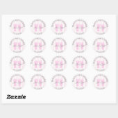 Stickers Baby shower Pink It a Girl Footprints (Feuille)