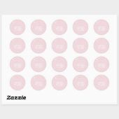 Stickers Baby shower Pink Moon Stars (Feuille)