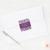 Stickers Baby shower Plum Damask Favoriser (Enveloppe)