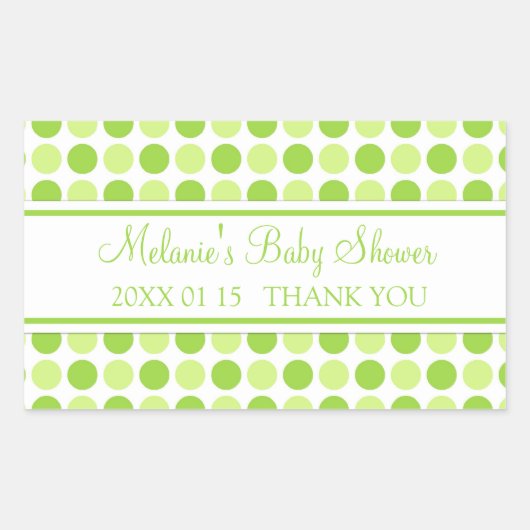Stickers Baby shower points verts Favoriser les (Devant)