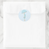 Stickers Baby shower Pois bleu (Sac)
