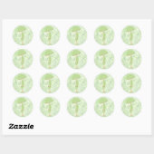 Stickers Baby shower Pois vert (Feuille)