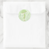 Stickers Baby shower Pois vert (Sac)