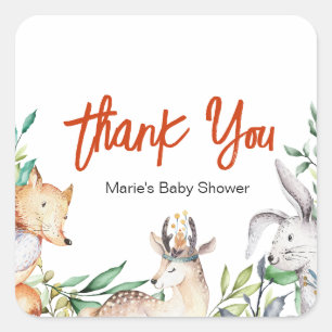 Stickers Baby shower pour animaux de bois