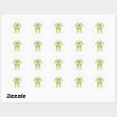 Stickers Baby shower pour bébé vert (Feuille)