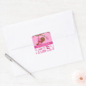 Stickers Baby shower pour filles afro-américaines (Enveloppe)