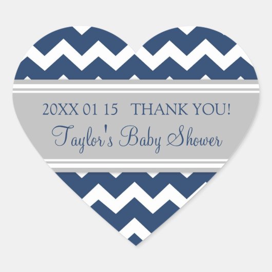 Stickers Baby shower préféré Blue Grey (Devant)