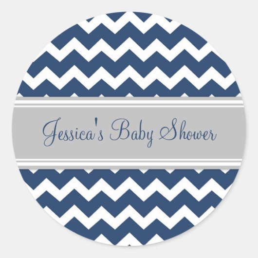 Stickers Baby shower préféré Blue Grey (Devant)