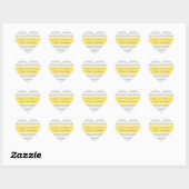 Stickers Baby shower préféré gris jaune (Feuille)