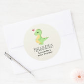 Stickers Baby shower Preggosaurus Cute Dinosaur (Enveloppe)