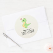 Stickers Baby shower Preggosaurus Cute Dinosaur (Enveloppe)
