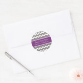 Stickers Baby shower  Purple Grey Favoriser (Enveloppe)