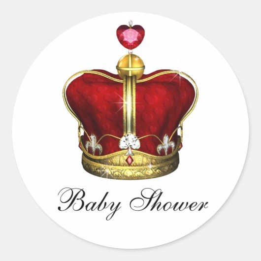Stickers Baby shower Red Gold (Devant)