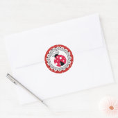 Stickers Baby shower Red Ladybug Girl (Enveloppe)