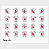 Stickers Baby shower Red Ladybug Girl (Feuille)