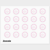 stickers baby shower rose (Feuille)