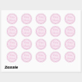 Stickers Baby shower rose (Feuille)