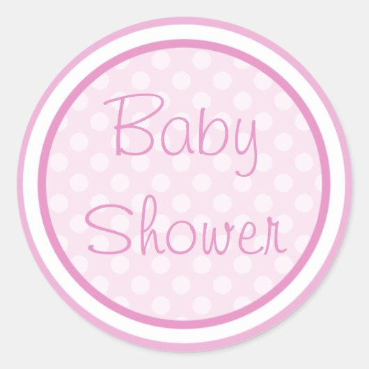 Stickers Baby shower rose (Devant)