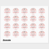 Stickers Baby shower rose blanc (Feuille)