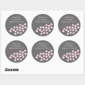 Stickers Baby shower rose cerisier en fleurs (Feuille)