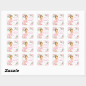 Stickers Baby shower Rose Gold Princess Favoriser (Feuille)