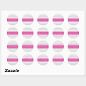 Stickers Baby shower rose Gris Chevron Favoriser l (Feuille)