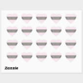 Stickers Baby shower rose Gris Chevron Favoriser l (Feuille)