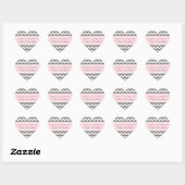 Stickers Baby shower rose Gris Chevron Favoriser l (Feuille)
