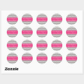 Stickers Baby shower rose gris Favoriser les  (Feuille)
