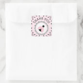 Stickers Baby shower rose Ladybug Girl Merci (Sac)