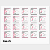 Stickers Baby shower Shopper Rose Et Grey (Feuille)