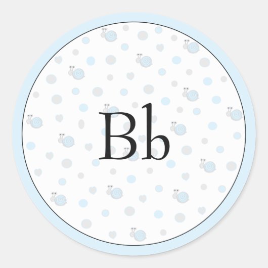 Stickers baby shower "Snips & Snails" 1 1/2" ou 3" (Devant)